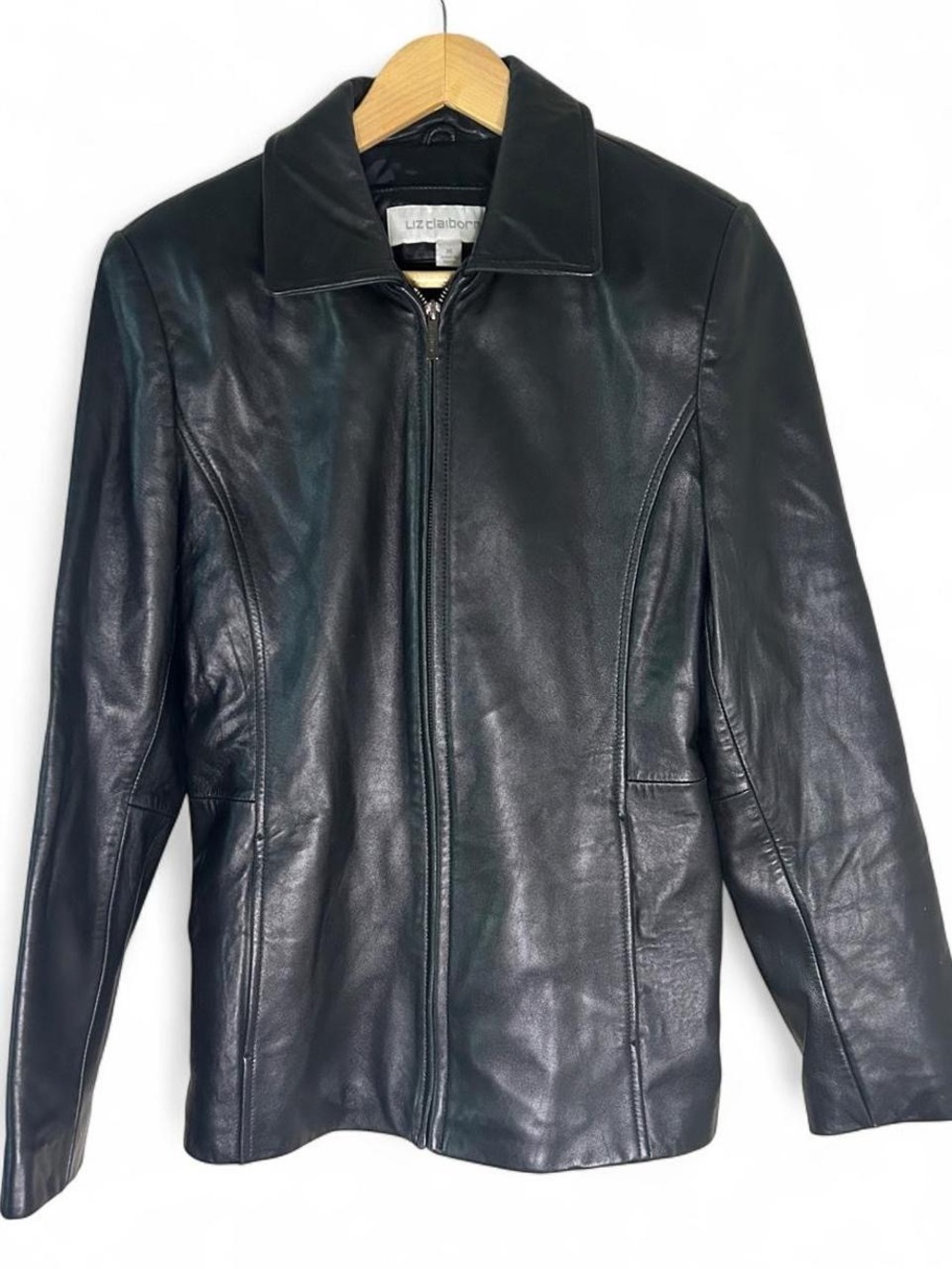 Vintage Liz Claiborne Black Genuine Leather Jacket